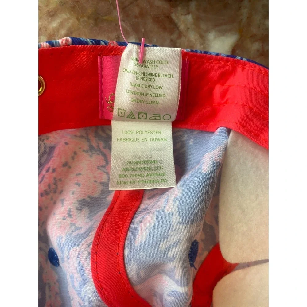 NWT Lilly Pulitzer Women's‎ Run Around Baseball Hat Borealis Blue Cap Adjustable